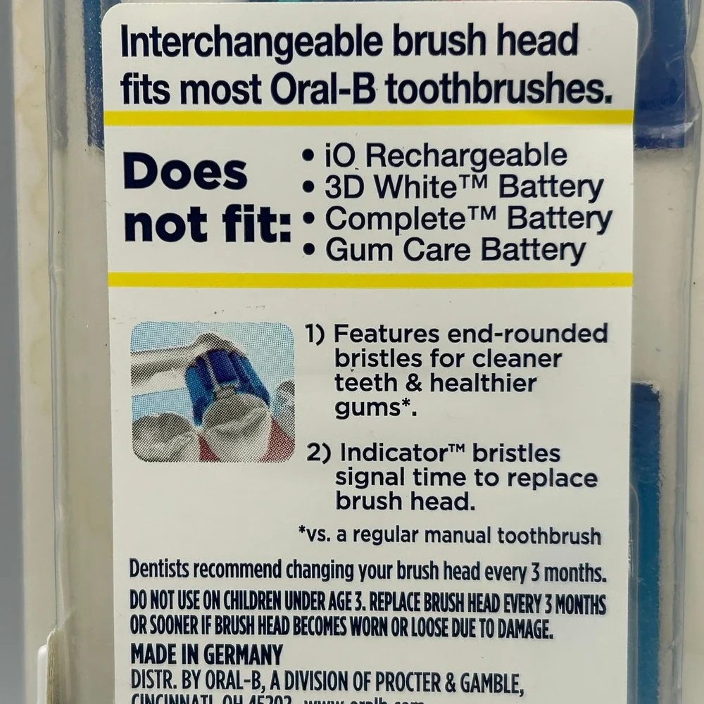 Oral-B Precision Clean Replacement Electric Toothbrush Heads 3 Count EB20